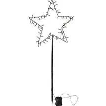Star Trading LED-Lichtstern Spiky Metall 39x93 cm inkl. Leuchtmittel schwarz