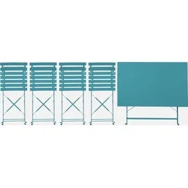 sweeek - Klappbarer Bistro-gartentisch aus Stahl mit 4 Stühlen