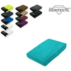 EXKLUSIV HEIMTEXTIL Frottee Spannbettlaken Premium Marke 120 x 200 cm Türkis