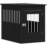 vidaXL Hundekäfig im Möbelstil Schwarz 55x80x68 cm Holzwerkstoff