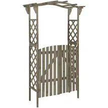 vidaXL Pergola mit Tor 116 x 40 x 204 cm Grau