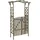 vidaXL Pergola mit Tor 116 x 40 x 204 cm Grau