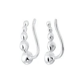 Elli Paar Ohrstecker Ohrklemme Earclimber, mit Kristallen von Swarovski®«, silberfarben