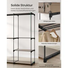 Songmics Garderobenständer offen 138 x 43 x 182 cm Braun