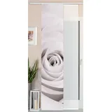 Gardinenbox 2er Set Schiebegardine Flächenvorhang Wildseide Optik und Voile Paneel, 245x45, Rose, 80400