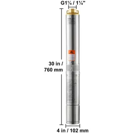 Vevor Tauchpumpe 370 W 5,3 m3/h max. Durchfluss 50 m max. Förderhöhe mit 9,1 m Stromkabel