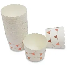 Frau WUNDERVoll® 50 Muffin BACKFORMEN Wimpelkette Rosegold Durchmesser 6,1 cm/Muffinbackform, Muffinform, Backformen, Backförmchen, Cupcake Formen, Muffin Förmchen Papier