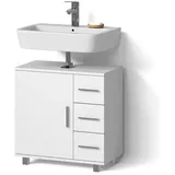 livinity Livinity® Waschbeckenunterschrank Weiß, 60 x 60 cm
