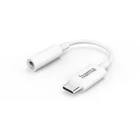 Hama Aux-Adapter USB-C – 3,5-mm-Klinke-Buchse, Weiß