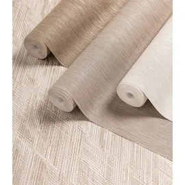 Rasch Textil Rasch Tapete 844313 - Einfarbige Vliestapete in Hellbeige mit textiler Struktur aus der Kollektion Perfecto VI - 10,05m x 0,53m (LxB)