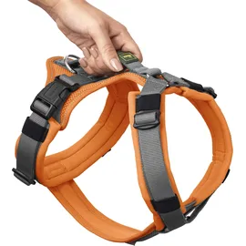 Hunter Maldon Hundegeschirr Orange/Grau S-M