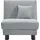 Ell + Ell Sessel Enny Polyester 85 x 85 x 100 cm Blau mit Rollen