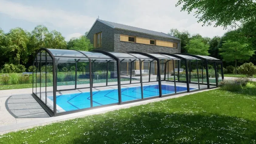 Schwimmhalle SkyCover® Royal Clear 5.0x10.6m