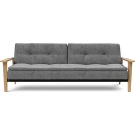 Innovation Living Schlafsofa Dublexo Frej Eiche Stoff Grau Charcoal