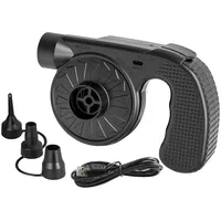Infactory Akku-Luftpumpe mit 3 Ventil-Aufsätzen und USB-Ladefunktion, 500 l/Min.