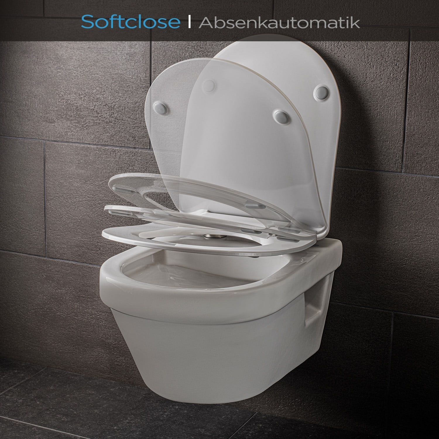 Aliano Toilettendeckel D-Form Absenkautomatik antibakteriell