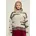 oversized Jacquard-Strick Schwarz Weiß L-XL