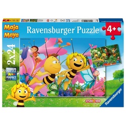 Ravensburger Puzzle Die kleine Biene Maja Puzzle 2 x 24 Teile, 24 Puzzleteile
