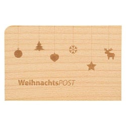 Holzpost Postkarte Weihnachtspost