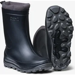 GUMMISTIEFEL KINDER 100 warm SCHWARZ|dunkelgrau 31/32