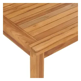 vidaXL Gartentisch 120 x 70 x 77 cm Teak Massivholz Braun