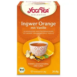 YOGI TEA, Ingwer Orange mit Vanille, Bio Kräutertee 17X1,8 g