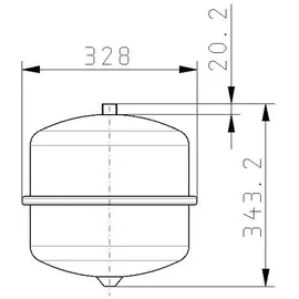 Flamco Membran-Druckausdehnungsgefäß 3 bar 18 l Weiß