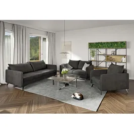 s-style möbel Sessel Azalea Luxusmikrofaser 70 x 80 x 90 cm Grau