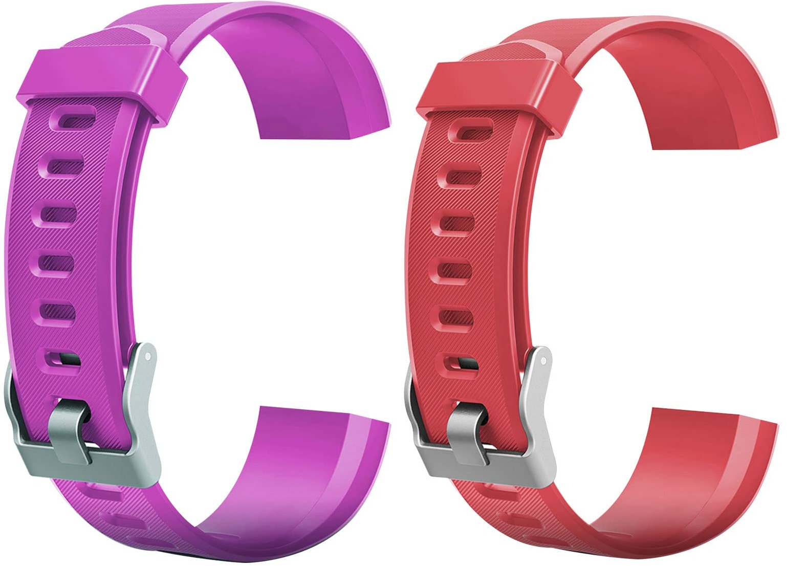 2 Stück ID 115plus HR Ersatzarmbänder, buntes Ersatz-Armband für Id115 Plus Hr Smartwatch, Armbänder für Fitness-Tracker-Uhr, Violett + Rot