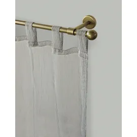 GARESA Gardinenstange Bolti Ø 16mm, 1-läufig, Gold, matt I Stabile Vorhangstange ohne Ringe I Mit Endknopf Kugel I Für mittelschwere Vorhänge I 160cm