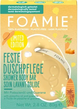 Foamie Shower Body Bar Feste Duschpflege Mit Pistazienöl Und Guarana 80g