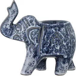 Oliphant Kerzenhalter für Teelichter Elefant blau