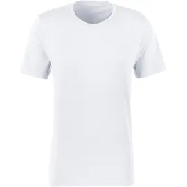 Bruno Banani T-Shirt BRUNO BANANI, Herren, Gr. M, weiß, Jersey, Obermaterial: 95% Baumwolle, 5% Elasthan, unifarben, Basic, bequem hüftbedeckend, Rundhals, abgesteppte Kante, Shirts Multipacks Unterhemd, mit Rundhals-Ausschnitt