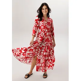 Aniston SELECTED Maxikleid Blumen Rot/Weiß 40