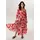 Aniston SELECTED Maxikleid Blumen Rot/Weiß 40