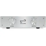 Dynavox AUX-S PRO, Eingangs-Erweiterungs-Umschalter mit 5 Cinch-Eingängen, Anschlüsse für Zwei Stereo- und Surround-Verstärker, Silber