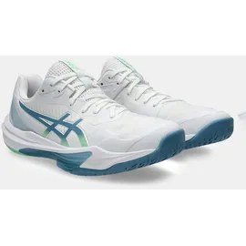 Asics Sky Elite FF 3 Herren, Volleyballschuhe, weiß, Größe 44 1⁄2 / türkis / 44,5