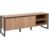 furn.design Denville TV-Lowboard 160 cm Aristan Eiche/anthrazit
