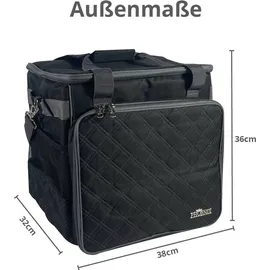 Phoenix Phönix Overlocktasche Quilt Design schwarz