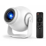 Mini Beamer mit Android 14, 5G WiFi 6, BT 5.4, 4K/8K Unterstützung, tragbarer Projektor mit HDMI und USB