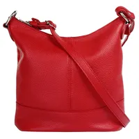 Cluty Umhängetasche echt Leder, Made in Italy, rot
