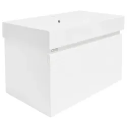 Naturel Savona Badezimmerschrank mit Waschbecken 58x43x44,8 cm glanz weiß glanz SAVONA80BISAT
