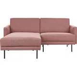 Beliani Ecksofa rosa-braun rechtsseitig