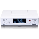 Lenco KCR-190 DAB+ Unterbau-Küchenradio - Bluetooth - PLL FM - 30 Senderspeicher - LED Display und Licht - Timer - Wecker - weiß