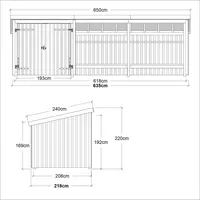 Plus Gartenhaus Nordic Multi 619 x 208 cm natur