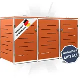 deluke Mülltonnenbox JAGU 115 x 207 x 77,5 cm orange