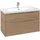Villeroy & Boch Waschbeckenunterschrank Subway 3.0 2 Auszüge 97,3 x 57,9 x 47,8 cm Nordic Oak / Aluminium glänzend