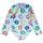 Toby Tiger Badeanzug mit Regenbogenblumen Print Blau 116