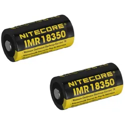 2x Nitecore Li-Ion Akku Typ 18350 IMR (NI18350A) 700mAh für Leuchten