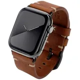 JT Berlin Watchband Alex II Vintage Armband 42 mm, 44 mm, 45 mm, 46mm M Braun, Schwarz Watch Series 1, Watch Series 2, Watch